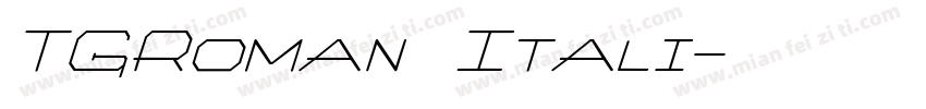 TGRoman Itali字体转换